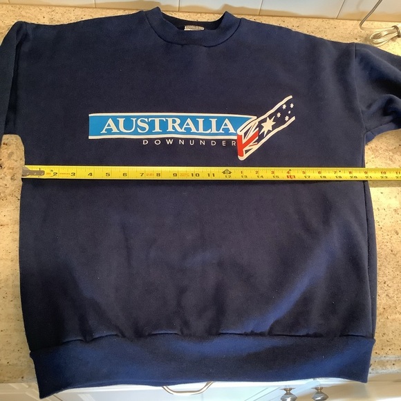 Australia Downunder Navy Crewneck Sweatshirt Vintage Medium - Picture 2 of 6
